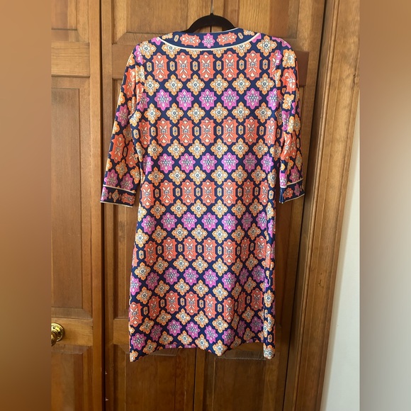 Gretchen Scott Design Women’s Sz S Orange, Pink, & Blue Retro/Mod Inspired Dress - Picture 11 of 16